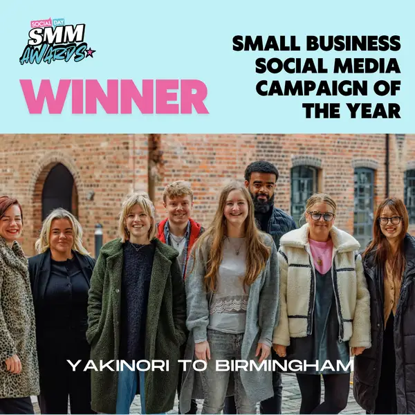Finalist for Small Business Social Media Campaign of the Year: Yakinori to Birmingham