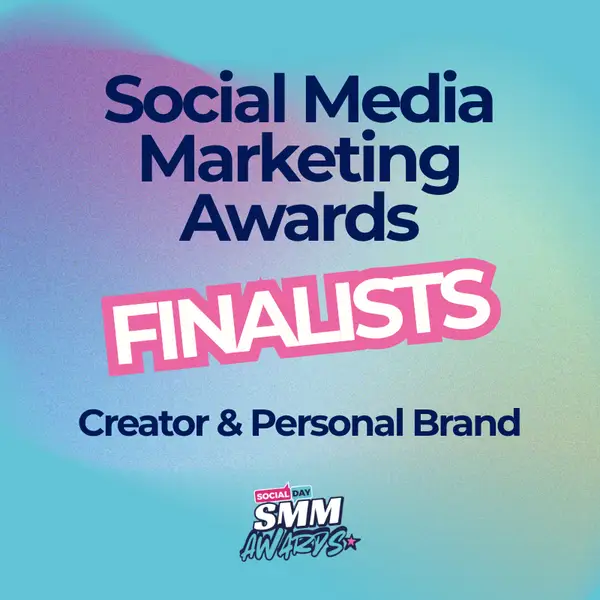 Creator & Personal Brand Award Finalists | SocialDay's Social Media Marketing Awards 2026